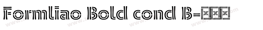 Formliao Bold cond B字体转换